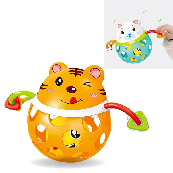 Baby Animal Soft Plastic Can Bite Hand Toy Baby Educational Toys(Tiger)