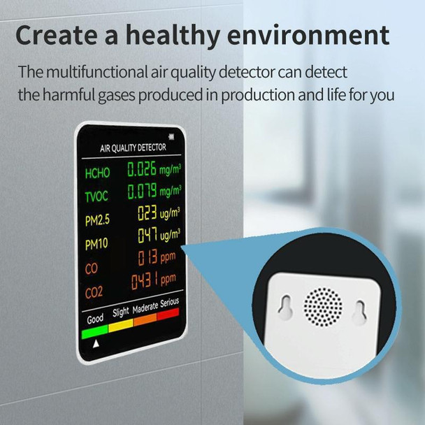 PM2.5/PM10 Air Quality Detector Indoor Air Quality Monitor(Black)