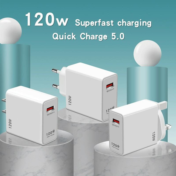 120W USB Super Fast Charging Charger Suitable for Xiaomi 12 / 12 Pro and Huawei / vivo, Plug Size:UK Plug