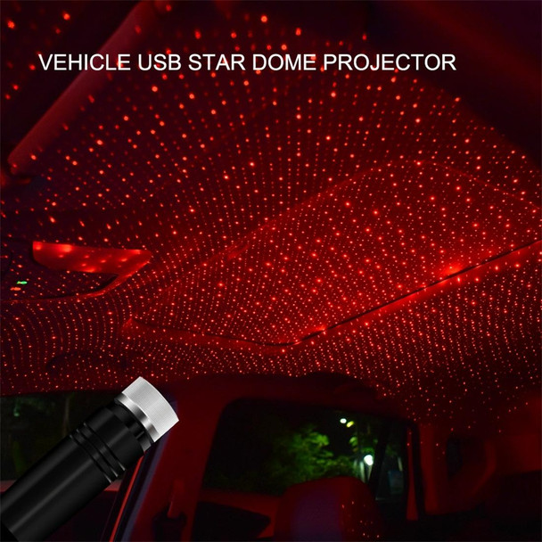 Car USB Star Dome Projector Hose Light, Constantly Bright Version(Red)