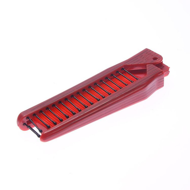 Portable Travel Folding Comb Anti-static Massage Comb(Rose Red)