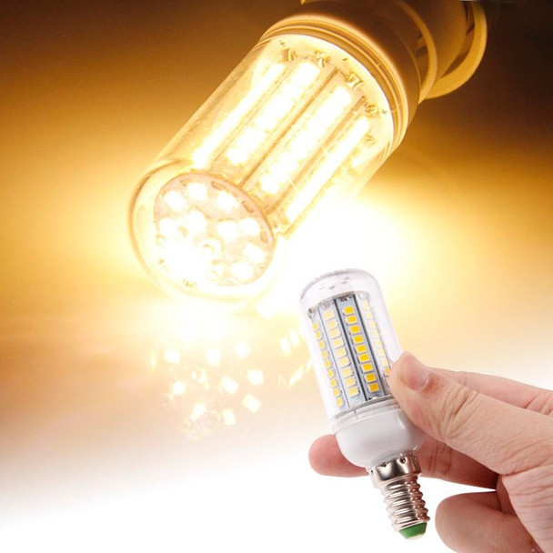 E14 8.0W 420LM Corn Light Lamp Bulb, 102 LED SMD 2835 Warm White Light, AC 220-240V, with Transparent Cover