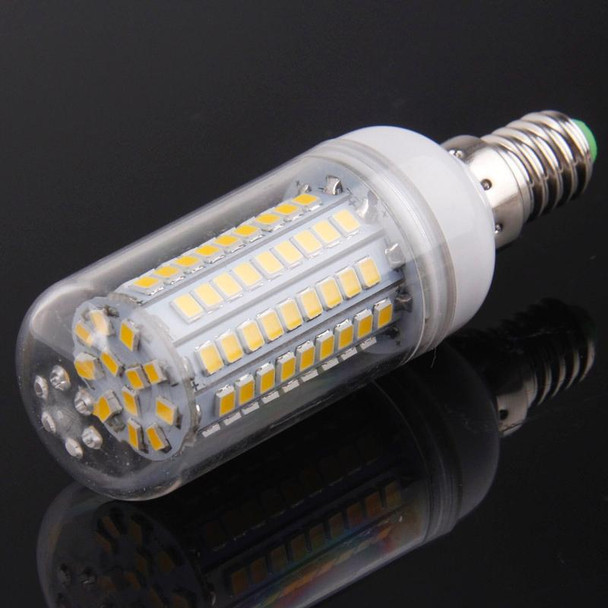 E14 8.0W 420LM Corn Light Lamp Bulb, 102 LED SMD 2835 Warm White Light, AC 220-240V, with Transparent Cover