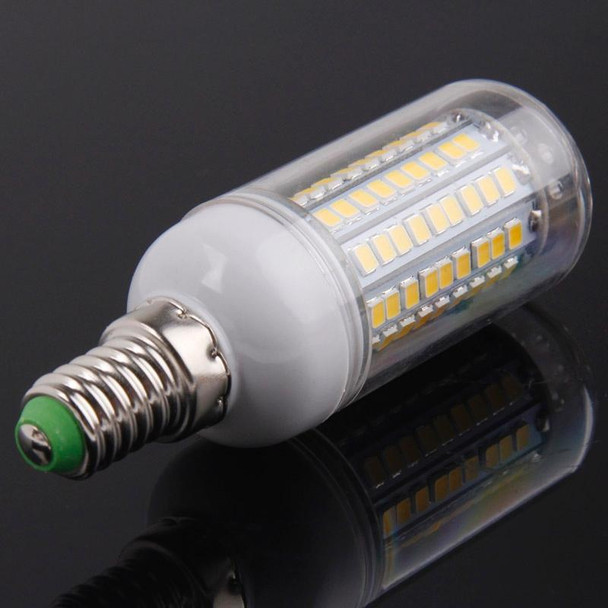 E14 8.0W 420LM Corn Light Lamp Bulb, 102 LED SMD 2835 Warm White Light, AC 220-240V, with Transparent Cover