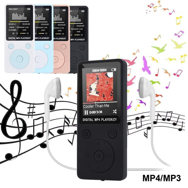 Portable MP4 Lossless Sound Music Player FM Recorder Walkman Player Mini Support Music, Radio, Recording, MP3, TF Card, No Memory(Blue)