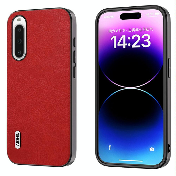 For Sony Xperia 10 IV ABEEL Retro Litchi Texture PU Phone Case(Red)