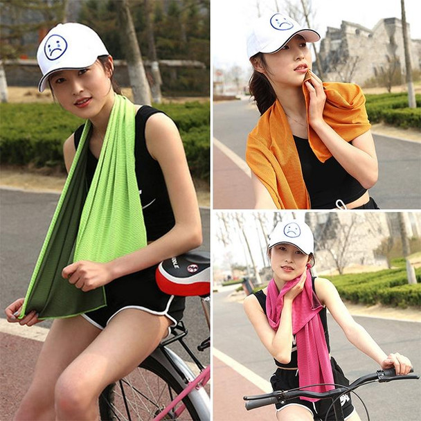 3 PCS Absorbent Polyester Quick-drying Breathable Cold-skinned Fitness Sports Portable Towel, Package:30x100 Clasp Cup(Dark Blue)