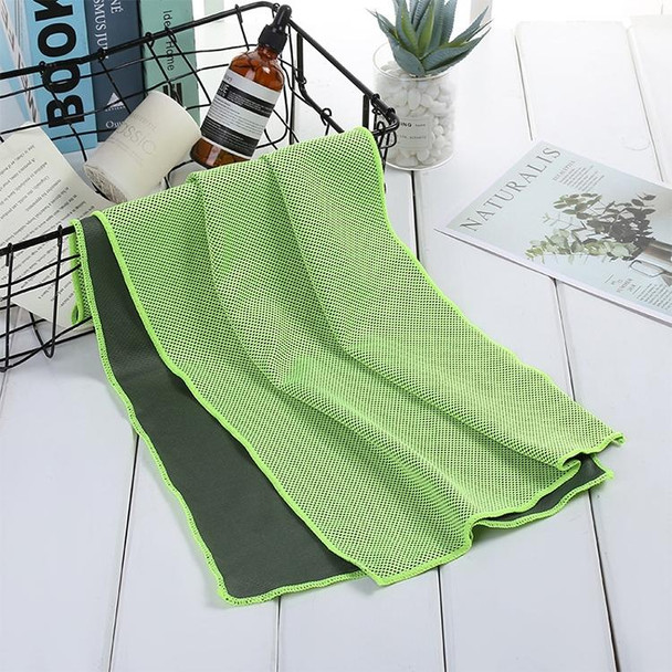 3 PCS Absorbent Polyester Quick-drying Breathable Cold-skinned Fitness Sports Portable Towel, Package:30x100 Clasp Cup(Green)