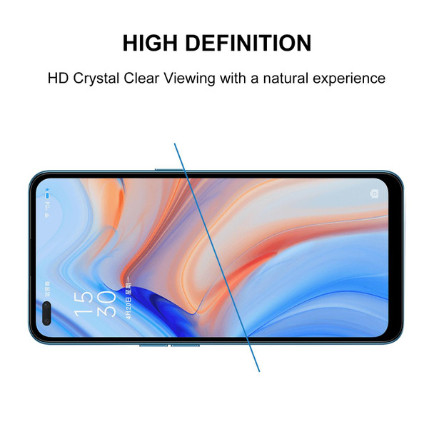 For OPPO Reno4 Full Glue Full Screen Tempered Glass Film