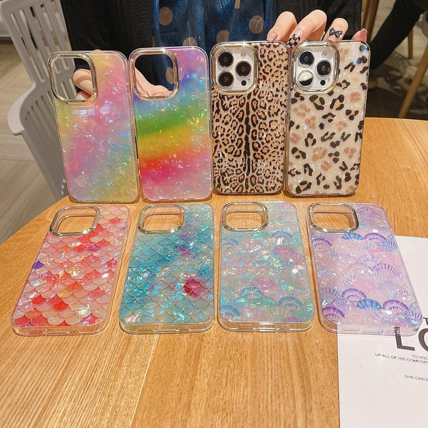 For iPhone 14 Pro Max Colorful Crystal Shell Pattern PC + TPU Phone Case(Colorful)