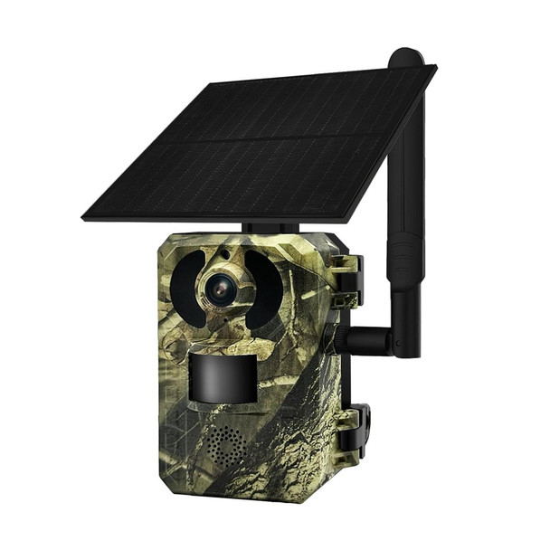 ESCAM QF380 4MP Network Solar PIR Alert Smart Wildlife Hunting Camera, 4G:US Version(Camouflage)