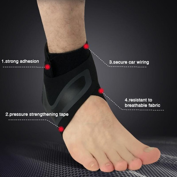 2 PCS Sport Ankle Support Elastic High Protect Sports Ankle Equipment Safety Running Basketball Ankle Brace Support, Size:M(Right)