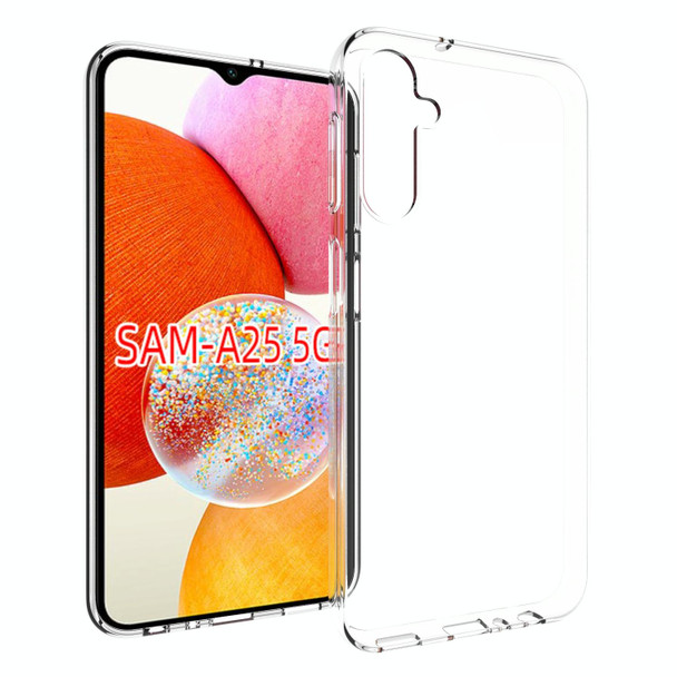 For Samsung Galaxy A25 5G Waterproof Texture TPU Phone Case(Transparent)