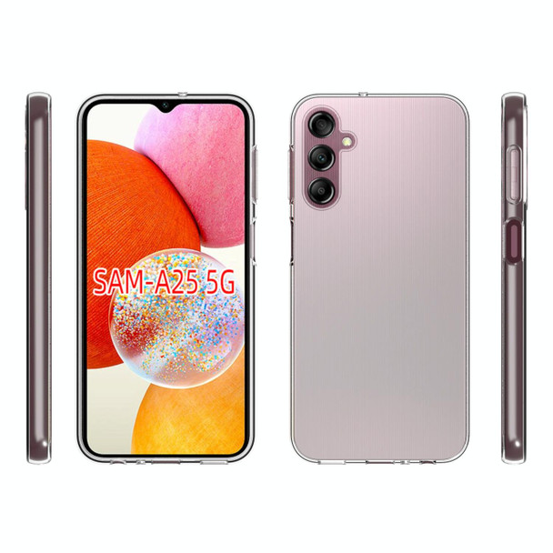For Samsung Galaxy A25 5G Waterproof Texture TPU Phone Case(Transparent)