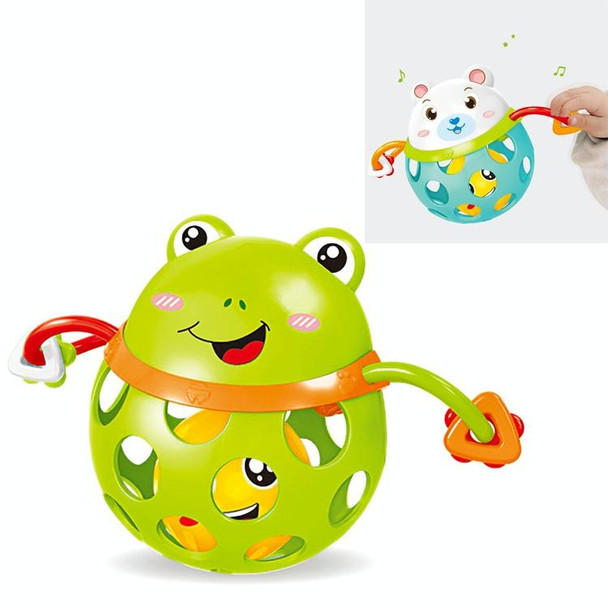 Baby Animal Soft Plastic Can Bite Hand Toy Baby Educational Toys(Frog)