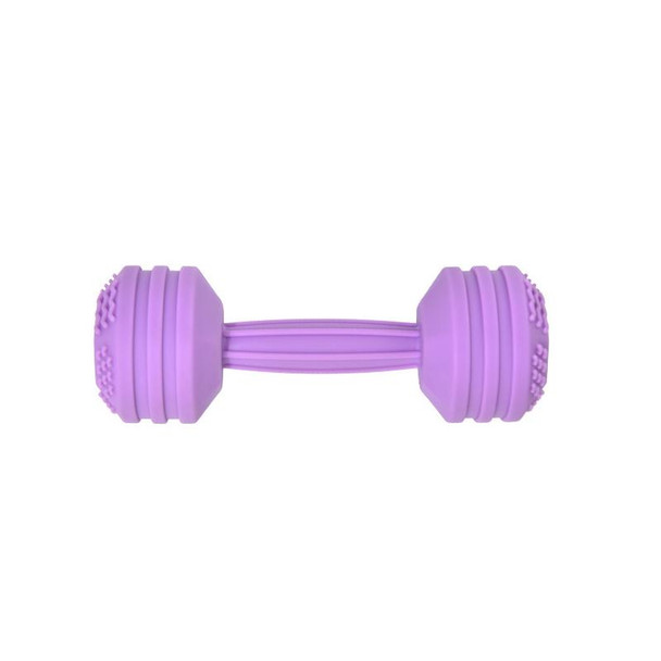 Baby Dumbbell Teething Toy Baby Comforting Puzzle Hand Rattle(Dark Purple)