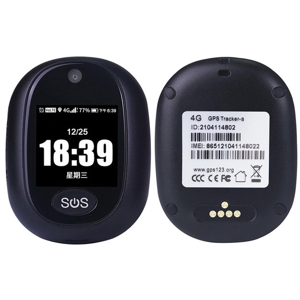 REACHFAR RF-V45-B Mini Touch Screen GPS Smart Tracker Pendant, Support SOS / Camera / Health Management / 4G LTE, For North America / South America / Australia (Black)