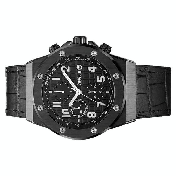 BAOGELA 1805 Sports Quartz Men Watch Luminous Silicone Watch(Black Shell Black Surface)