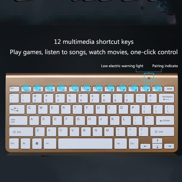 USB External Notebook Desktop Computer Universal Mini Wireless Keyboard Mouse, Style:Keyboard(Black )