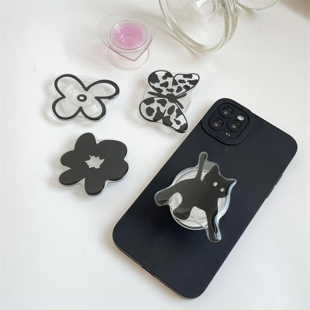 5pcs Cartoon Cat Flower Butterfly Phone Airbag Desktop Support Telescopic Ring Stand(Gradient Love)