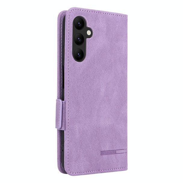 For Samsung Galaxy A25 5G Magnetic Clasp Leatherette Phone Case(Purple)