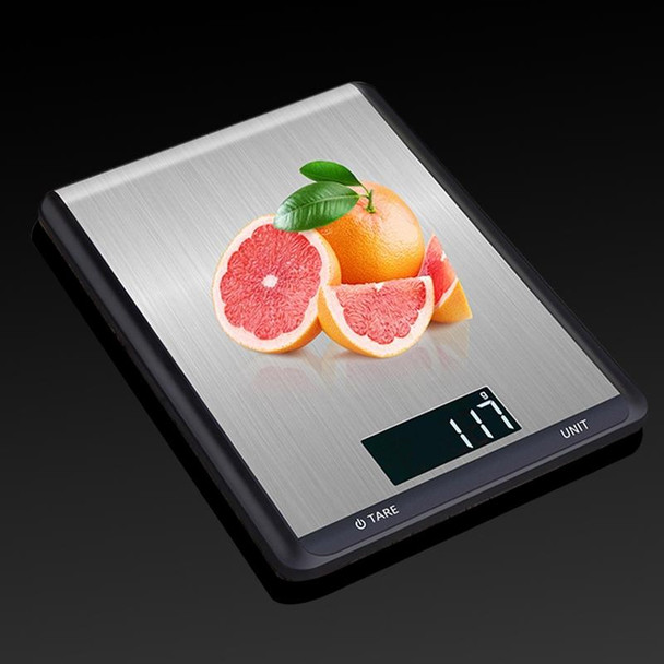 10kg/1g Stainless Steel Kitchen Scale Household Food Electronic Scale(Black)