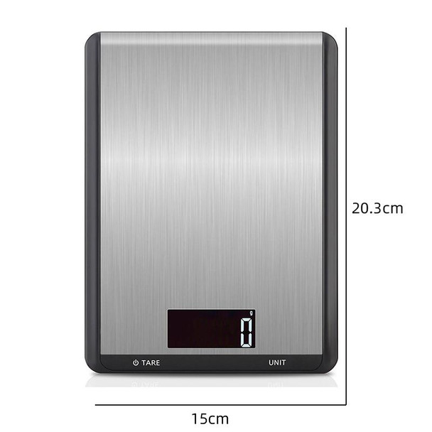 5kg/1g Stainless Steel Kitchen Scale Household Food Electronic Scale(Black)
