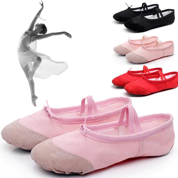 2 Pairs Flats Soft Ballet Shoes Latin Yoga Dance Sport Shoes for Children & Adult(Pink)