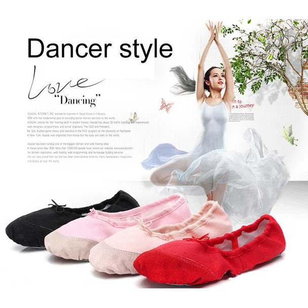 2 Pairs Flats Soft Ballet Shoes Latin Yoga Dance Sport Shoes for Children & Adult(Pink)