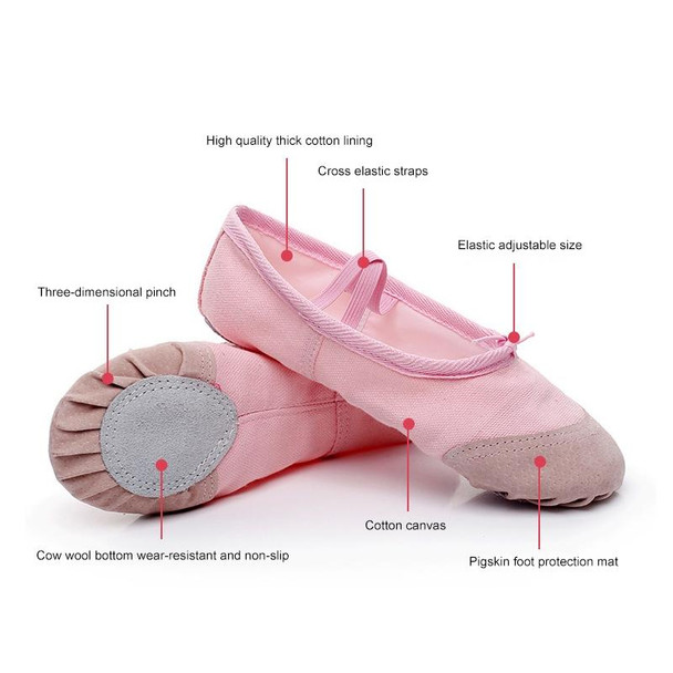 2 Pairs Flats Soft Ballet Shoes Latin Yoga Dance Sport Shoes for Children & Adult(Flesh Color)