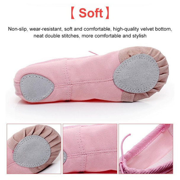 2 Pairs Flats Soft Ballet Shoes Latin Yoga Dance Sport Shoes for Children & Adult(Flesh Color)