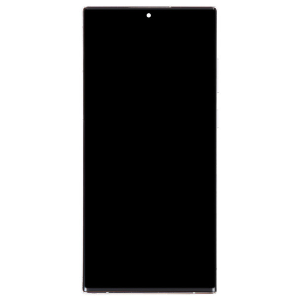 OLED LCD Screen For Samsung Galaxy S22 Ultra 5G SM-S908B Digitizer Full Assembly with Frame (Silver)