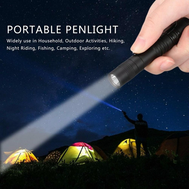 Mini LED Pen-shaped Strong Flashlight Pen Clip Torch, Size:9.1cm