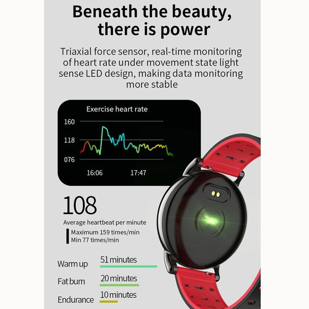 B8+ 1.08 inch IPS Color Screen IP67 Waterproof Smart Watch,Support Message Reminder / Heart Rate Monitor / Blood Oxygen Monitoring / Blood Pressure Monitoring/ Sleeping Monitoring (Grey)