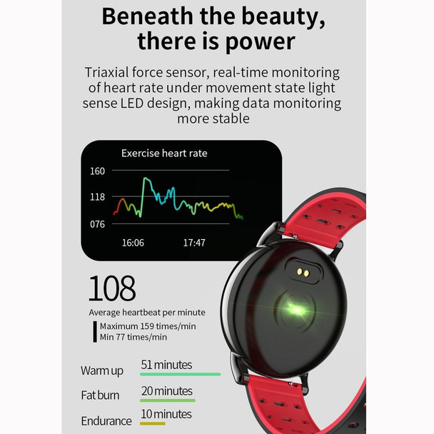 B8+ 1.08 inch IPS Color Screen IP67 Waterproof Smart Watch,Support Message Reminder / Heart Rate Monitor / Blood Oxygen Monitoring / Blood Pressure Monitoring/ Sleeping Monitoring (Green)