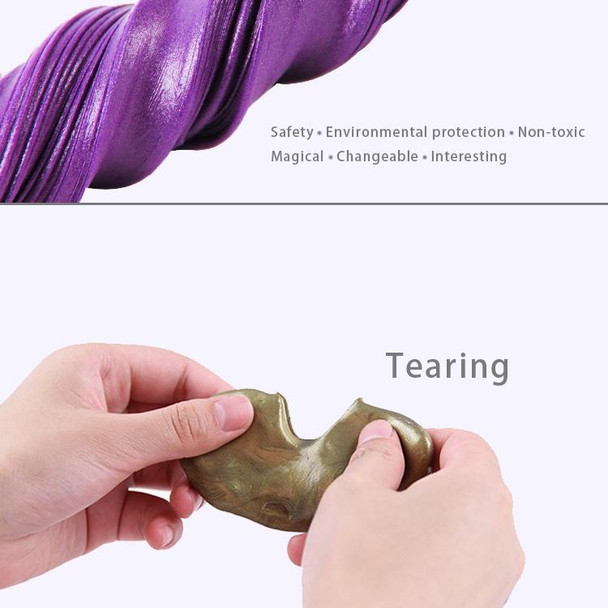 DIY Plasticine Slime Magnetic Rubber Mud Stress Reducer Anti-Anxiety Bouncing Putty Magic Clay Education Toy for Kids and Adults, Big Iron Box Size: 8x2.5cm(Gold)