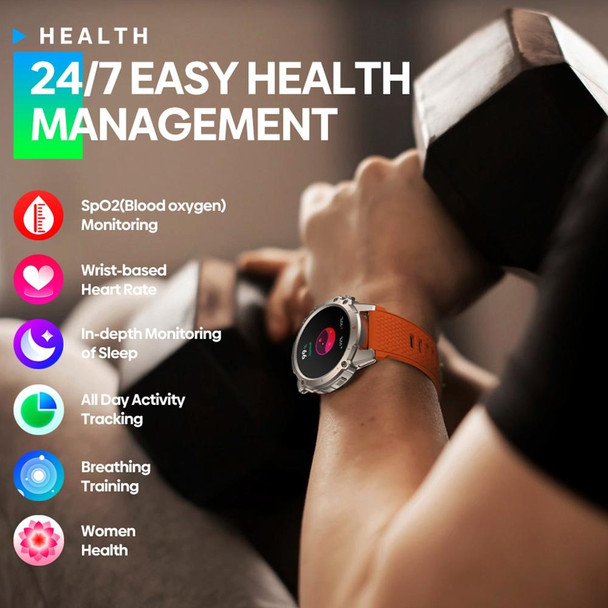 Zeblaze Vibe 7 Lite 1.47 inch IPS Screen 3 ATM IP69K Waterproof Smart Watch, Support Voice Call / Health Monitoring (Orange)