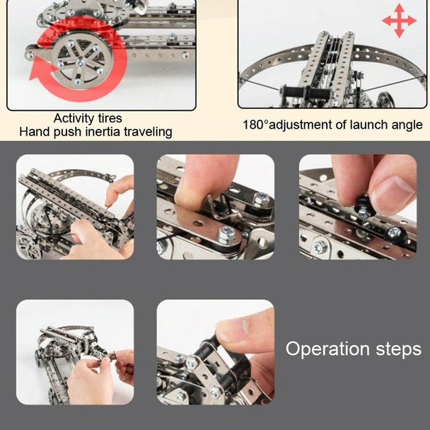 660pcs Crossbow Puzzle Toys Intelligence Hand Assembly Mechanical Gear Transmission Building Blocks High Difficulty Metal Model