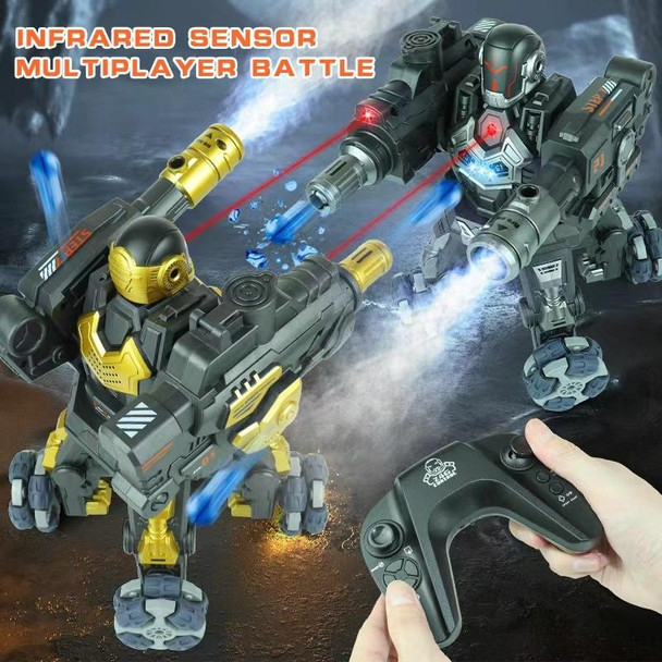 JJR/C R26 2.4G Remote Control Smart Battle Spray Robot, Specification:Double Control(Gold)