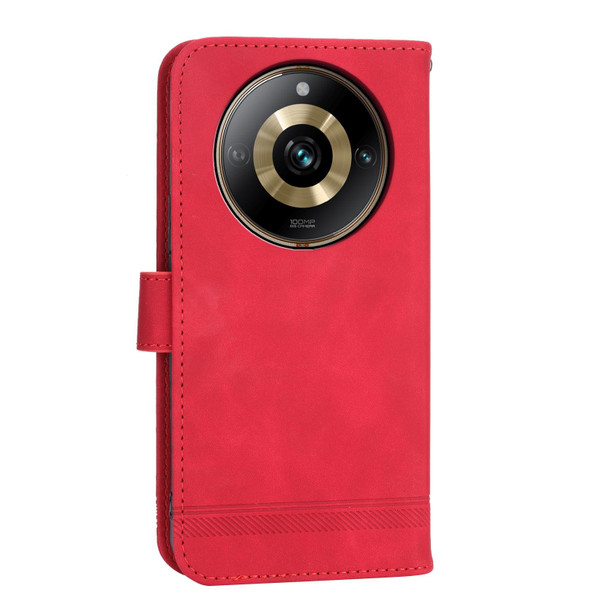For Realme 11 Pro Dierfeng Dream Line Leatherette Phone Case(Red)