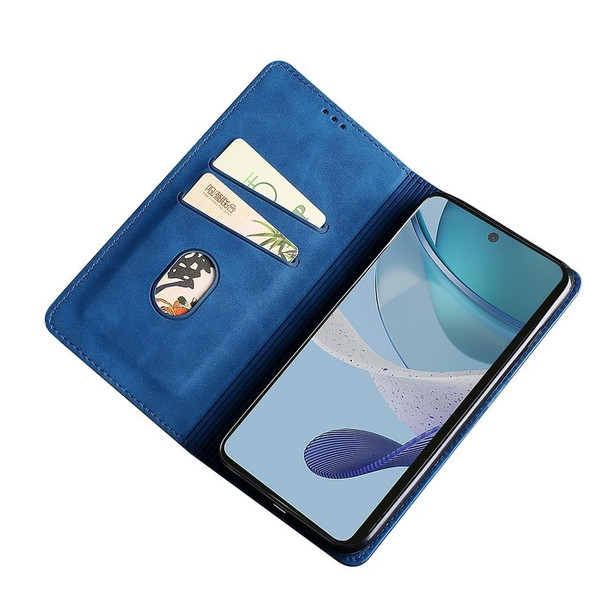 For vivo iQOO Neo 8 5G / 8 Pro 5G Skin Feel Magnetic Leatherette Phone Case(Blue)