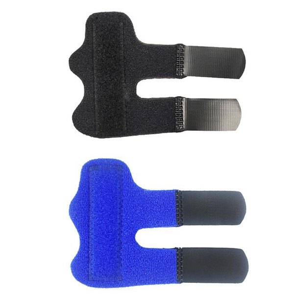 2 PCS Basketball Sprain Protection Fixed Splint Finger Cover(Black)