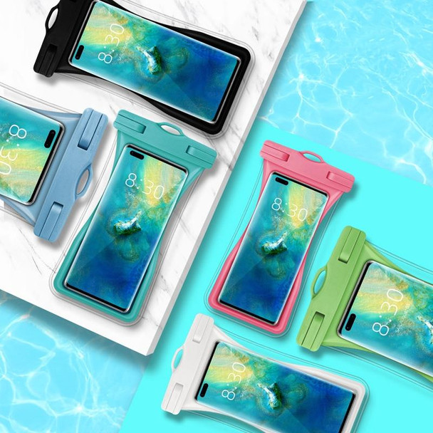 Small Waist Floating Airbag Mobile Phone Waterproof Bag TPU Mobile Phone Waterproof Bag(Blue)