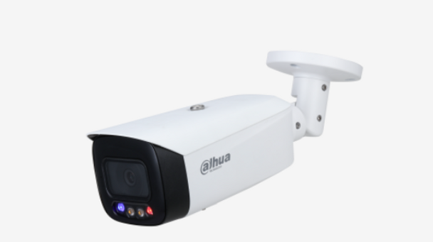 Dahua 5MP Full-color Active Deterrence Fixed-focal Bullet WizSense Network Camera  built in mic Support SMD Plus