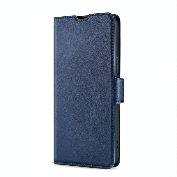For Realme GT Neo5 SE Ultra-thin Voltage Side Buckle Horizontal Flip Leatherette Phone Case(Blue)