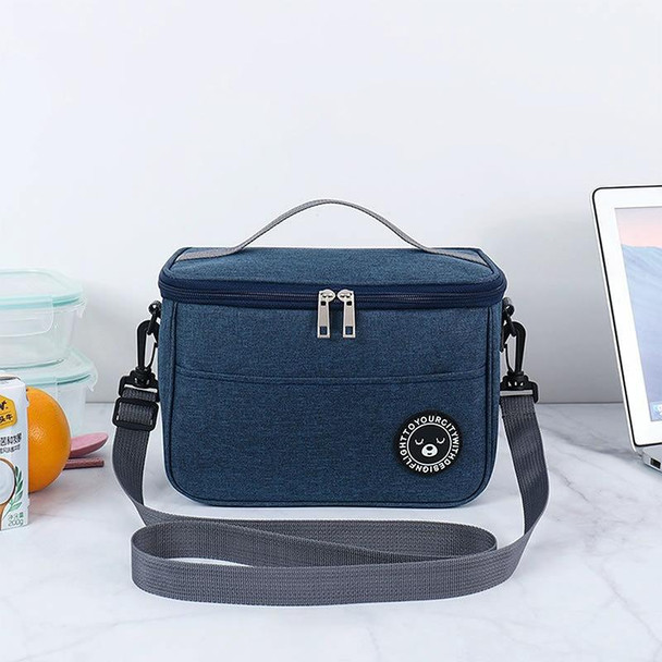 Thermal Lunch Box Bag Durable Waterproof Office Cooler Lunchbox with Strap M(Tibetan)