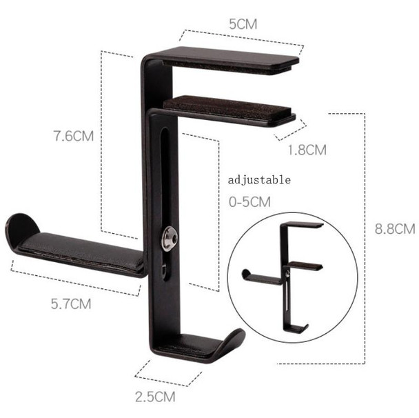 Headphones Racks Desktop Hooks Bookshelves Headset Racks(Upgrade B Black)