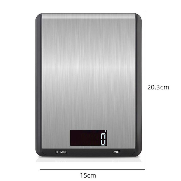 10kg/1g Stainless Steel Kitchen Scale Household Food Electronic Scale(White)