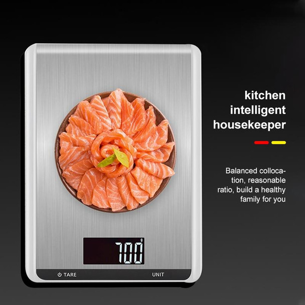 10kg/1g Stainless Steel Kitchen Scale Household Food Electronic Scale(White)