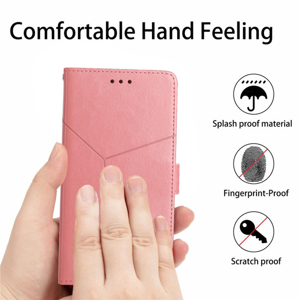 Asus ROG Phone 5 Y Stitching Horizontal Flip Leatherette Phone Case(Rose Gold)